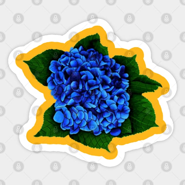 Blue Hydrangea - Love Flower Sticker by MIXCOLOR